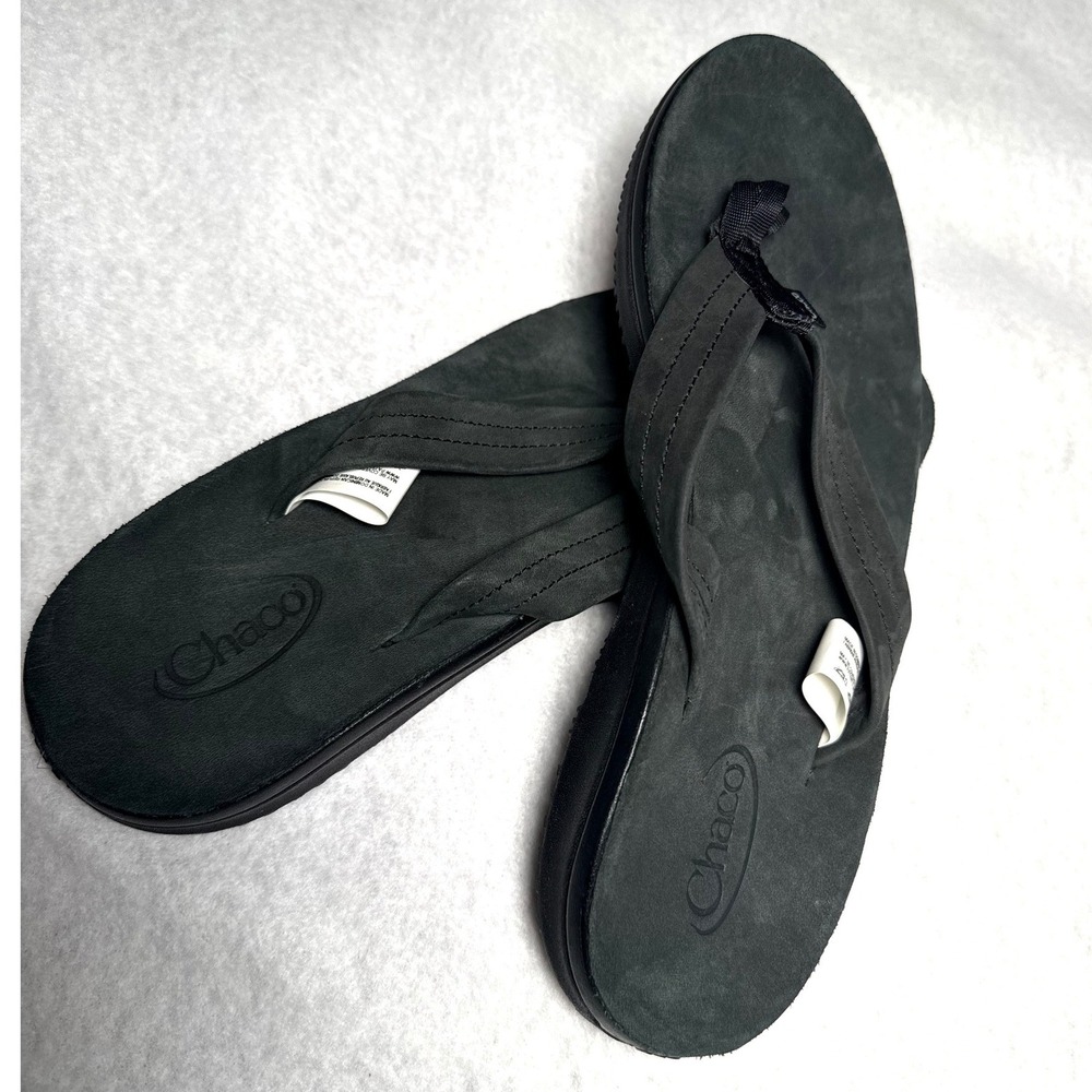 Chaco Lowdown Flip Black Sandals Womens 9 JCH108488 Lightweight Thong Flip Flops